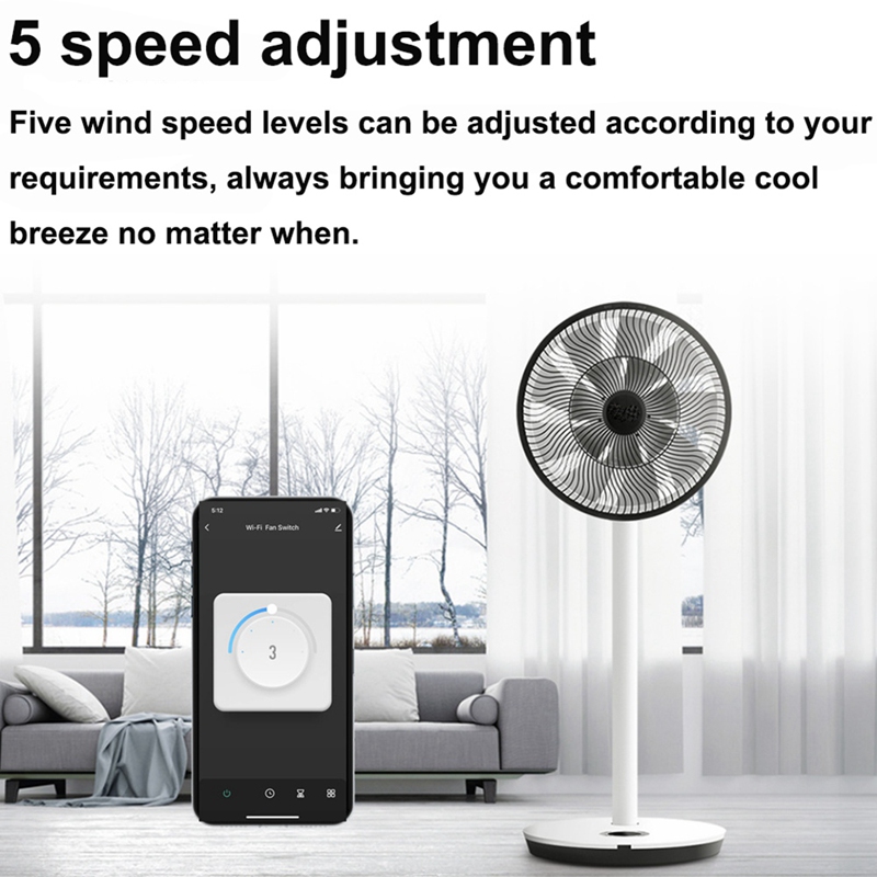 Smart Wifi Fan Switch 5 Speed  - Tuya Smart recension och pris