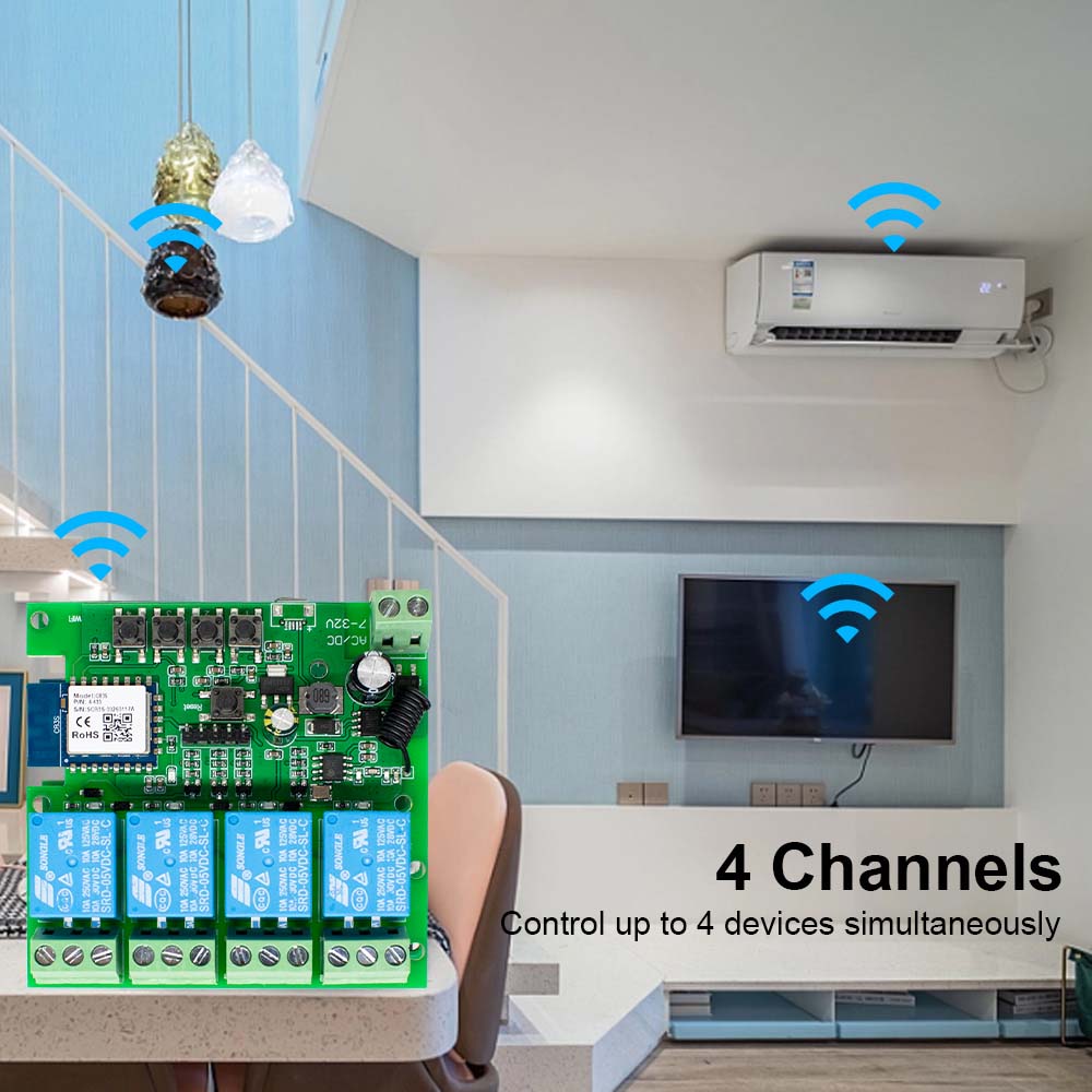 Smart Remote Control Wifi Swit - Tuya 4 Channel recension och pris
